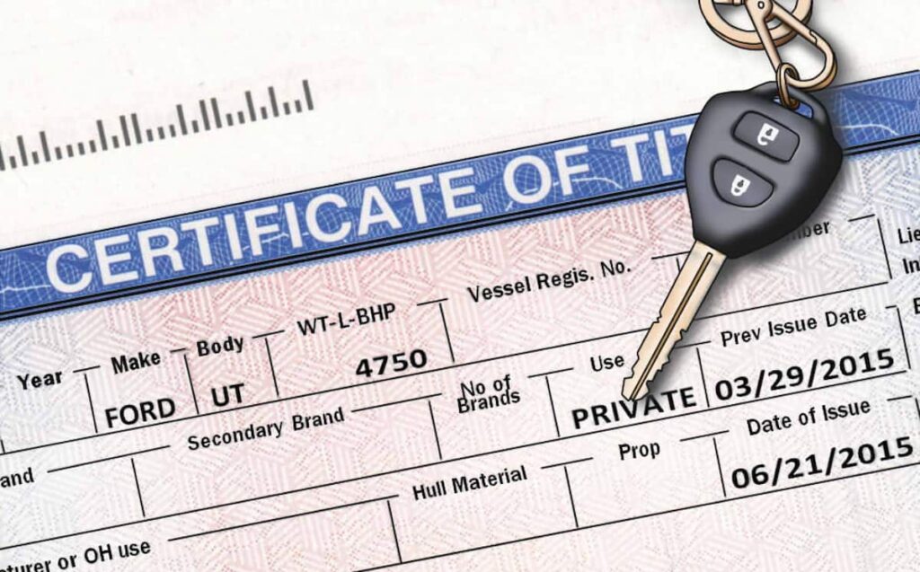 Why is title important when purchasing a vehicle